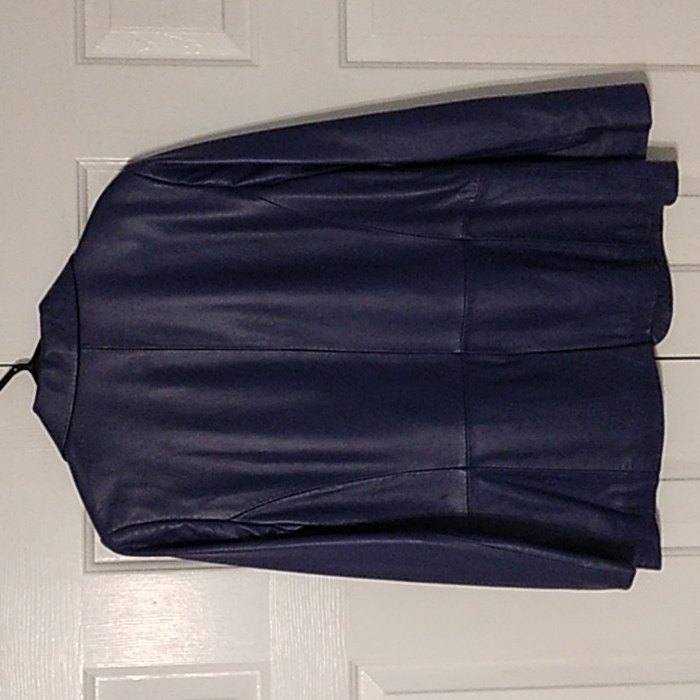 Pendleton Leather Jacket Sz. M Purple - image 2